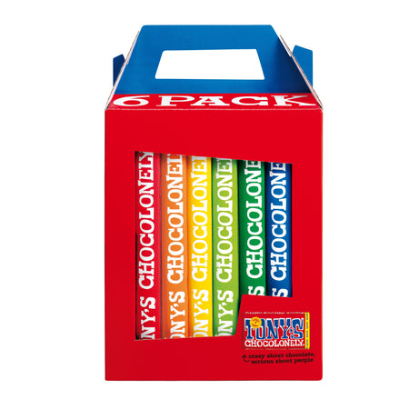 Tony's Chocolonely -  Chocolade tony chocolonely rainbowpack 6 repen | 6 stuks