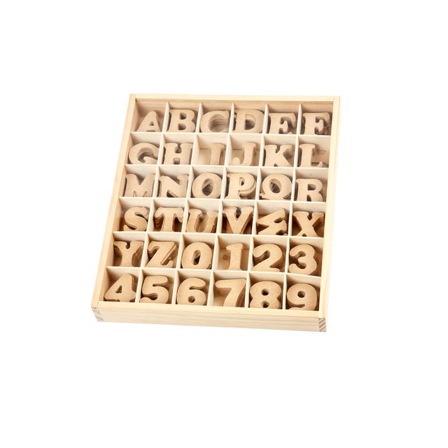 Creotime - Lettere e numeri Creativ Company 4 cm 288 pezzi MDF