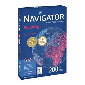 Navigator - Kopieerpapier navigator bold design a4 200gr wit | Pak a 150 vel | 7 stuks