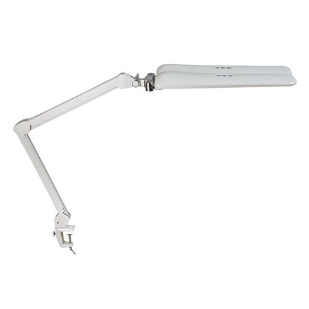 MAUL - Lampada da lavoro Craft duo LED con morsetto da tavolo dimmerabile bianca