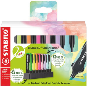 Stabilo - Resaltador GREEN BOSS 6070/8 juego de escritorio surtido pastel de 8 piezas | 5 piezas