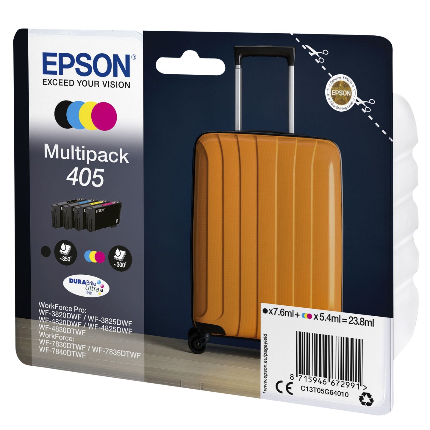 Epson - Cartucho de tinta 405 T05G64 negro + 3 colores