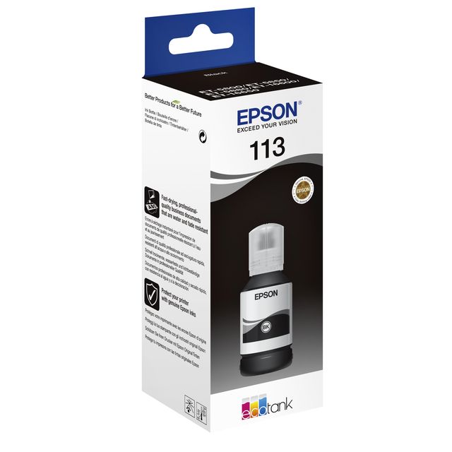 Epson - Recarga de tinta 113 EcoTank negra