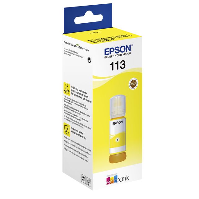 Epson - Recarga de tinta 113 EcoTank amarilla