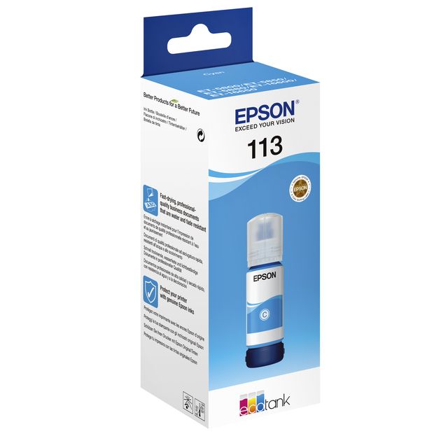 Epson - Recarga de tinta 113 EcoTank azul