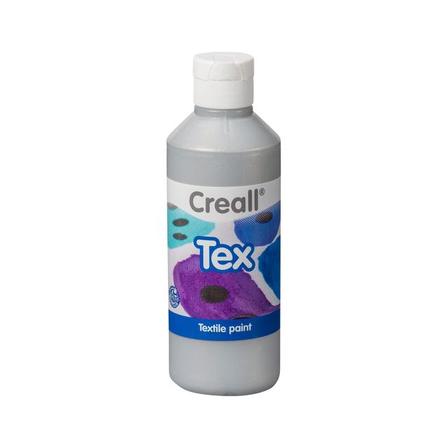 Creall - Textilfarbe Creall Tex Silver 250ml | Flaschen Sie einen 250 Milliliter ab