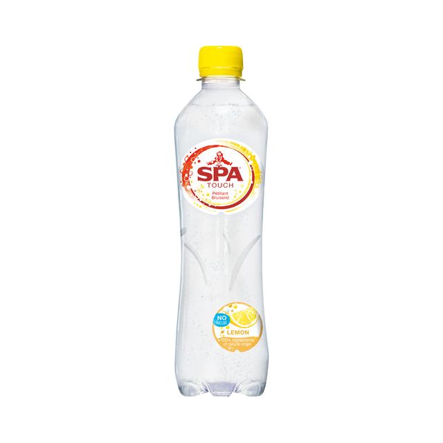 Spa - Watertouch Petfles de citron scintillant 500 ml | Pin de 6 bouteilles x 500 millilitres