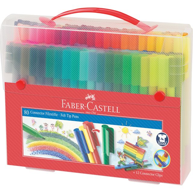Faber Castell - Colored markers Faber-Castell Connector assorted gift set of 80 pieces