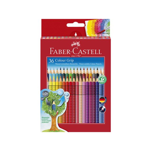 Faber Castell - Kleurpotloden Faber-Castell Grip set à 36 stuks assorti