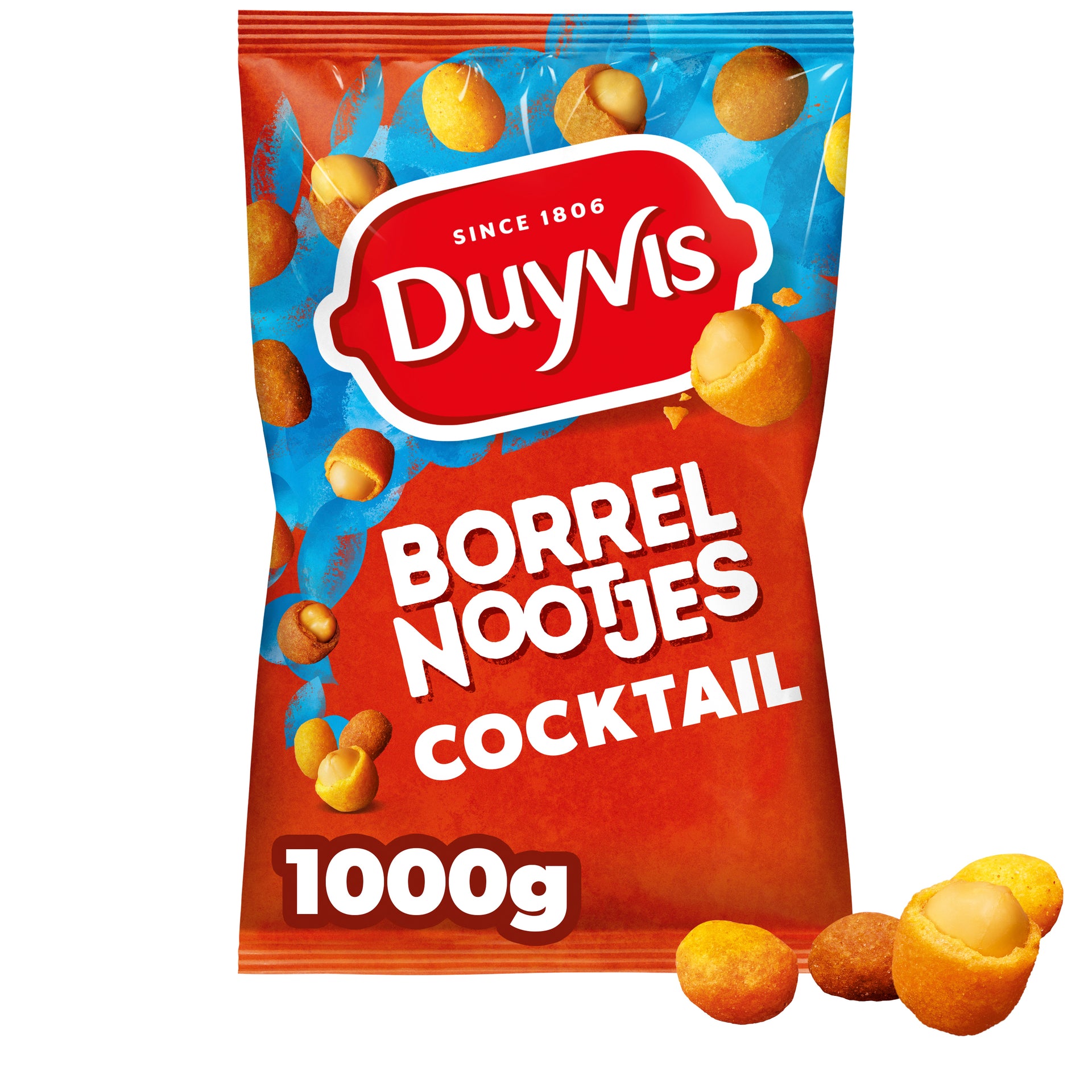 Duyvis - Snack cocktail de frutos secos bolsa 1000 gramos | 6 piezas