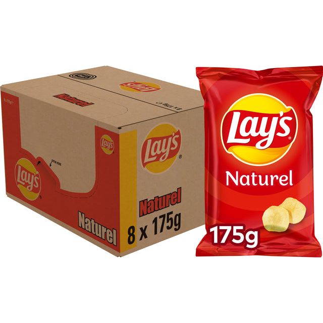 Lay's - Chips Lay's Natural 175 grammes | 8 pièces