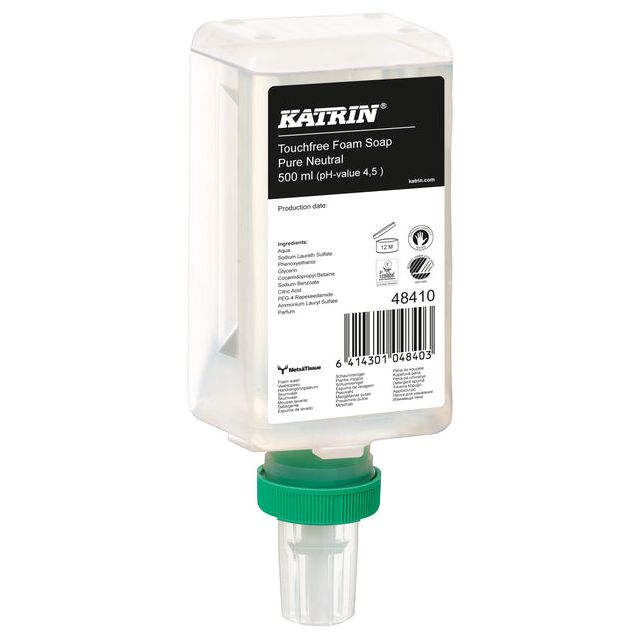 Katrin - Savon à main Katrin mousse pure neutre 500 ml 37780 | Ompoot une courroie de 12 x 1 morceau