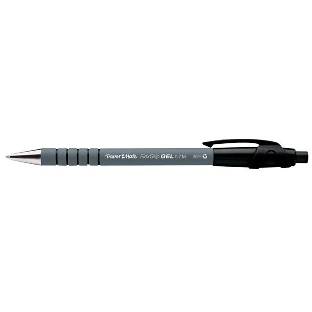 Paper Mate - Stylo à encre gel papermate flexgrip m noir