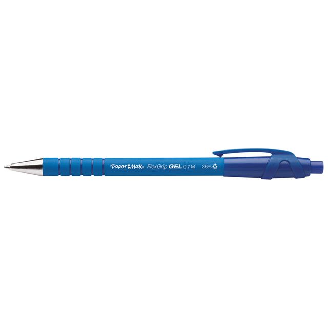 Paper Mate - Gene Writer Papermate Flexgrip M Blue | Boîte extérieure une pièce 12