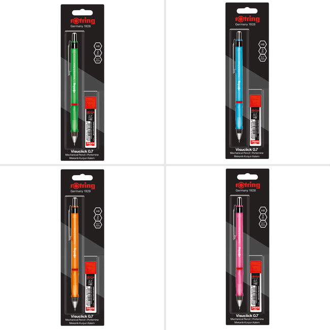 ROtring - Porte-mine Visuclick 2B 0,7mm assorti