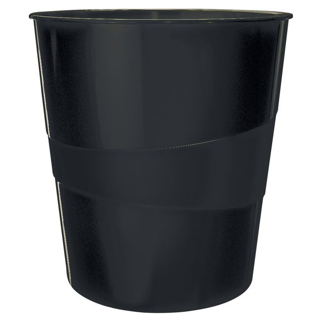 Leitz - Paper Bin Leitz Recycle Range 15 litres noirs | 1 pièce | 6 morceaux