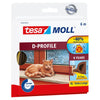 Tesa - Moll Classic tochtstrip D-profiel, 6 m, bruin