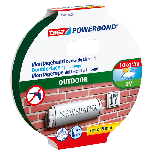 Tesa - Montagee Outdoor Dubbelz 5MX19mm Tr | Blase A 1 Roll