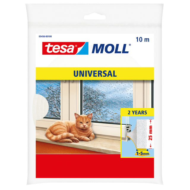 TESA - BROUPE BRIP MOLL UNI Self -Kl 10mx25mm blanc | Blister un 1 morceau