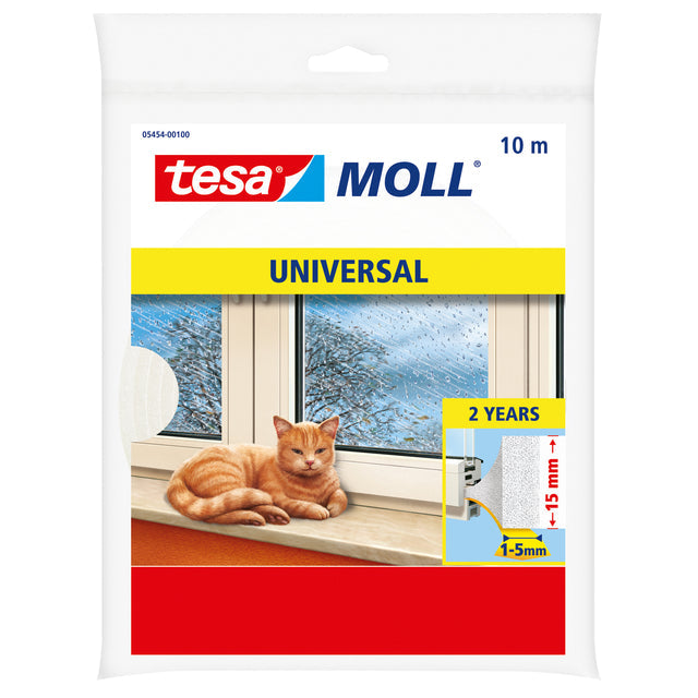 Tesa - Tour Strip Moll Uni Self -Kl 10mx15mm blanc | Blister un 1 morceau