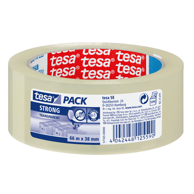 Tesa - Verpackungspaket Strong 66mx38mm Tr | Blase A 1 Roll