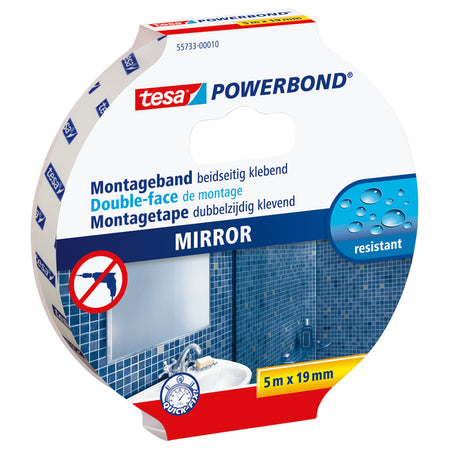 Tesa - Montagee ® Powerbond Espejo doble cara 5mx19mm