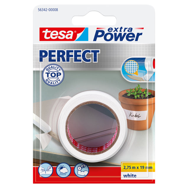 Tesa - Reparatiee 56342 perfect 19mmx2,75m wit