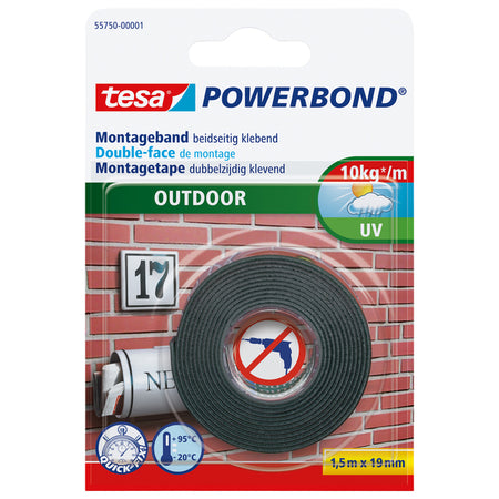 Tesa - Montagee ® Powerbond Exterior doble cara 1,5mx19mm