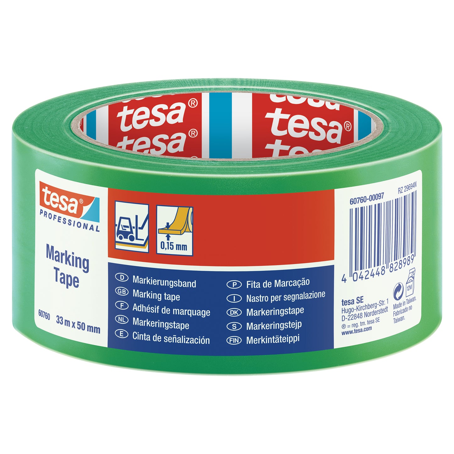 Tesa -  Markeringse prof 60760 pv1 50mmx33m gn | 6 stuks