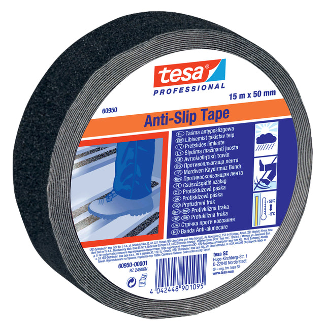 Tesa - Anti -Slip 60950 50 mmx15m schwarz | Stück A 1 Roll