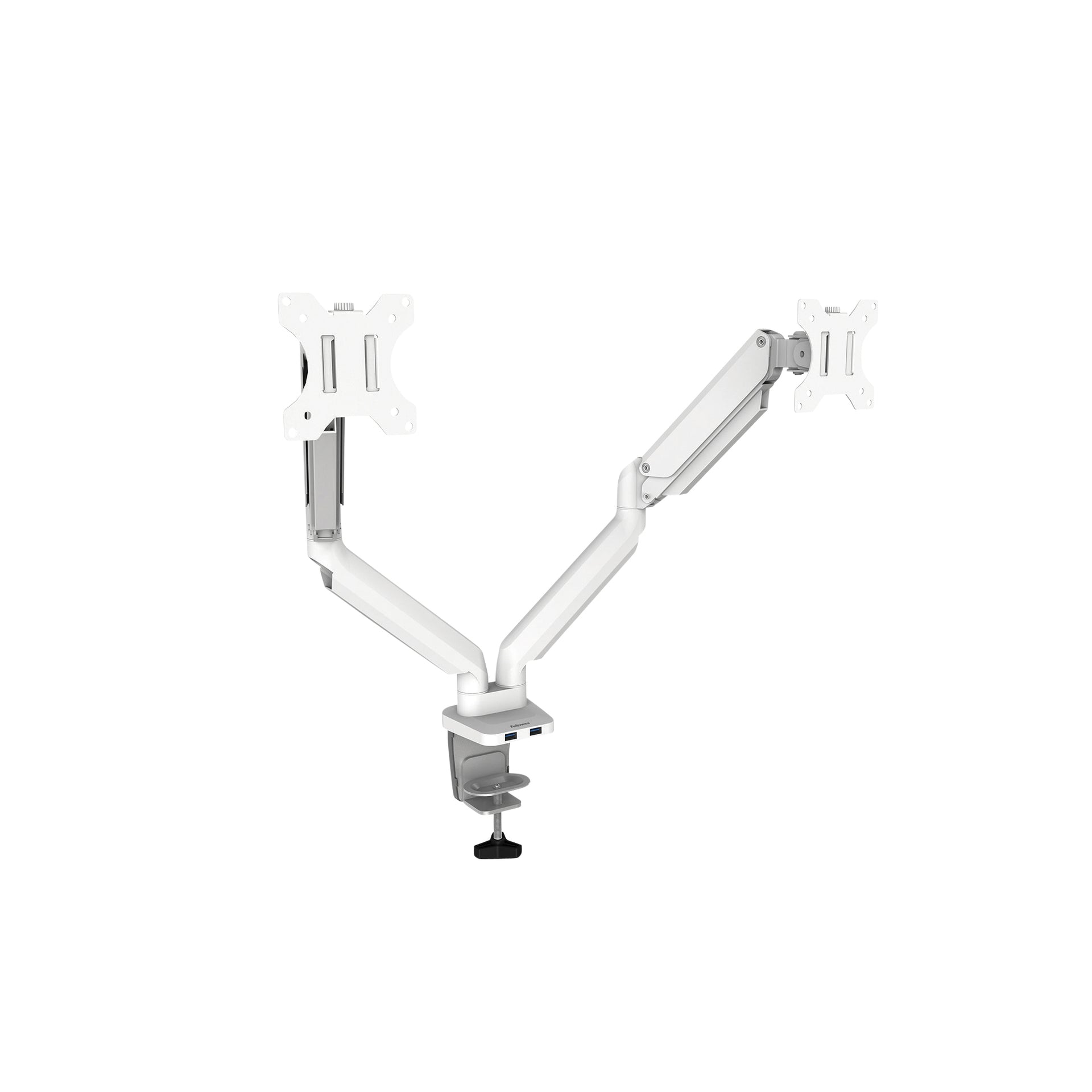 Fellowes - Monitor arm platinum series duo white