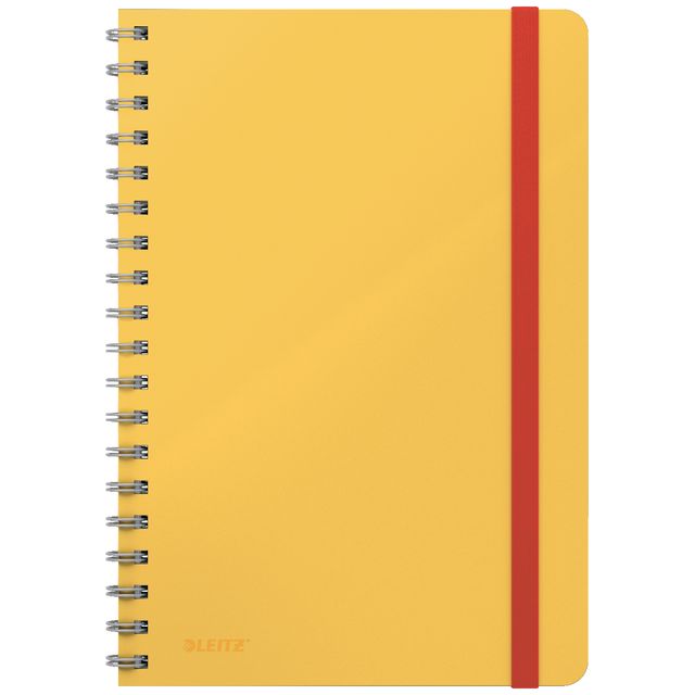 Leitz - Notebook Cosy B5 160 pagine 100gr linea a spirale gialla | 5 pezzi