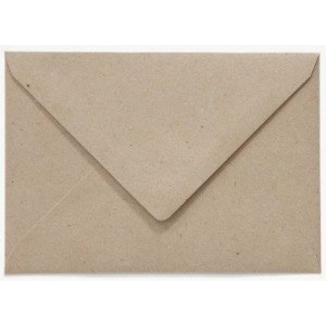 Papicolor - Envelope EA5 156x220mm recycled fluting kraft gray pack of 6 pieces