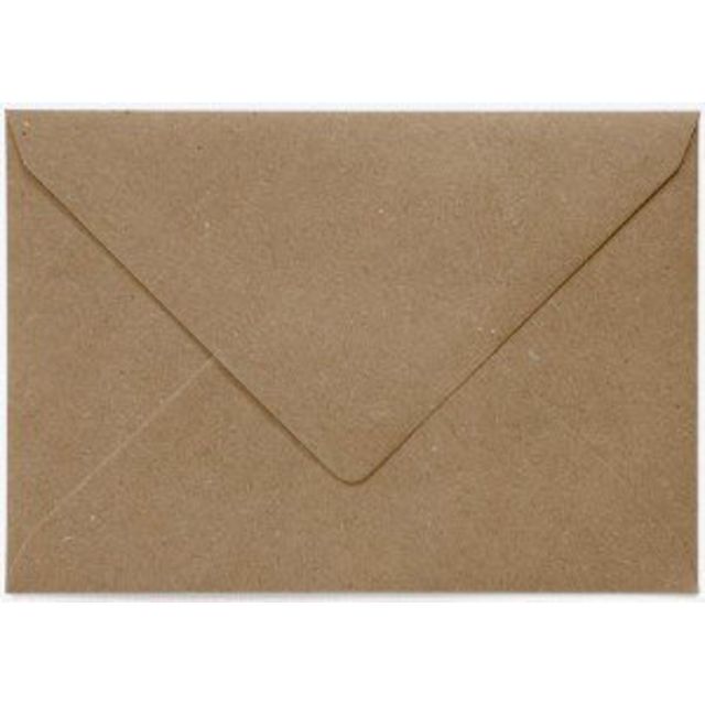 Papicolor - Enveloppe EA5 156x220mm kraft recyclé marron pack de 6 pièces