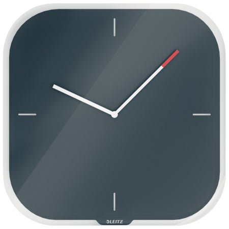 Leitz - Wanduhr Cosy graues Glas | 4 Stück