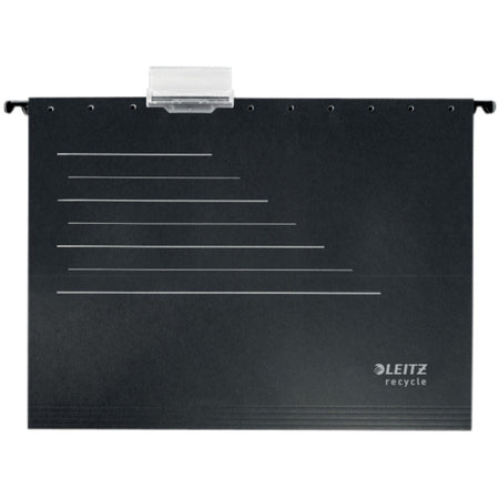 Leitz - Carpeta colgante Alpha Recycle A4 vertical con fondo en V negro