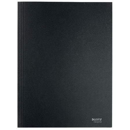 Leitz - Cartella portadocumenti Recycle A4 cartoncino 3 pieghe nero