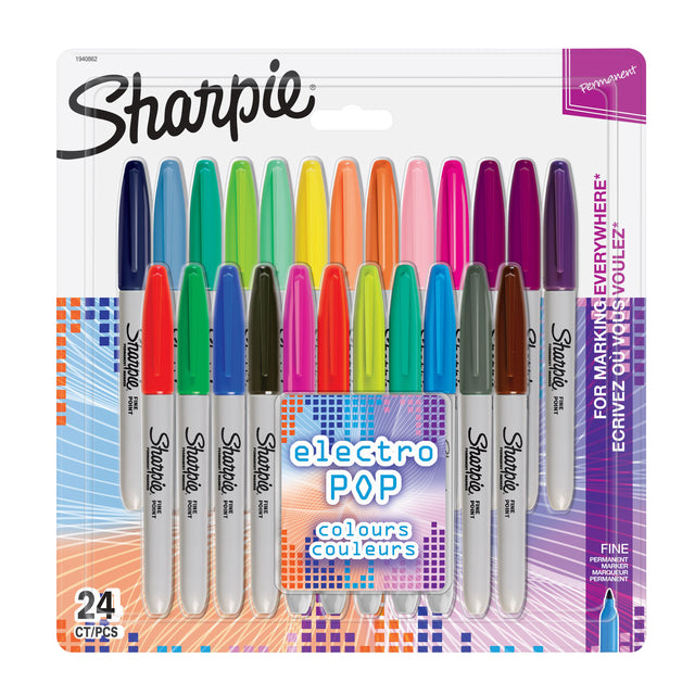 Sharpie - Felt -tip stylo IE Electro Pop autour de 0,9 mm cul | Blister une pièce de 28