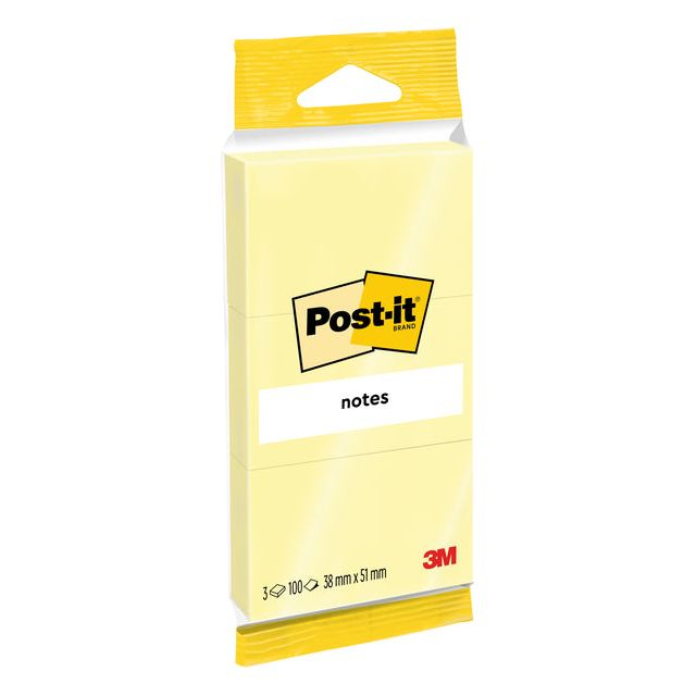 Post-it-memoBlok 3m Post-It 6810 38x51mm Gelb | Blasen Sie ein 3 Stück