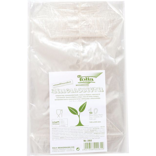 Folia Paper - Bolsa de celofán Folia 145x235mm 10 piezas transparente | 10 piezas