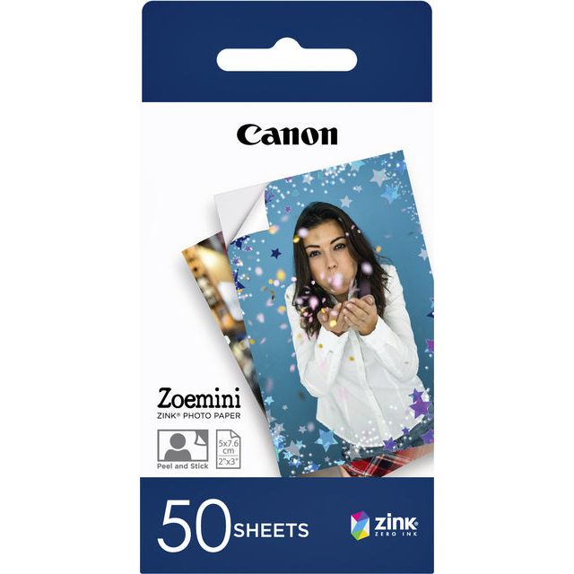 Canon - Papier photo Canon Zink ZP -2030 5x7.6cm 50vel | Pack de 50 draps