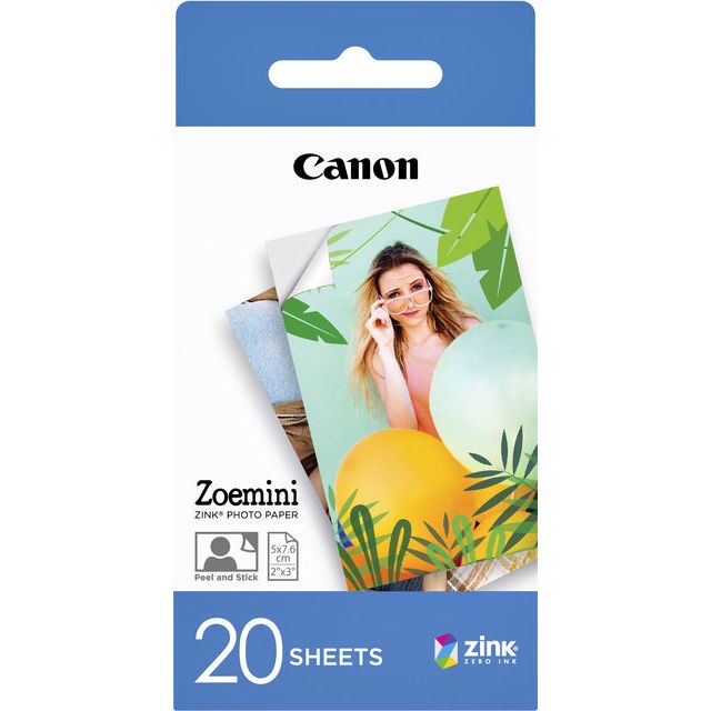 Canon - Papier photo Canon Zink ZP -2030 5x7.6cm 20vel | Pack de 20 feuilles