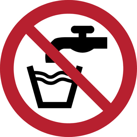 Djois - Panneau pictogramme Interdiction d'eau potable Ø100mm rouge