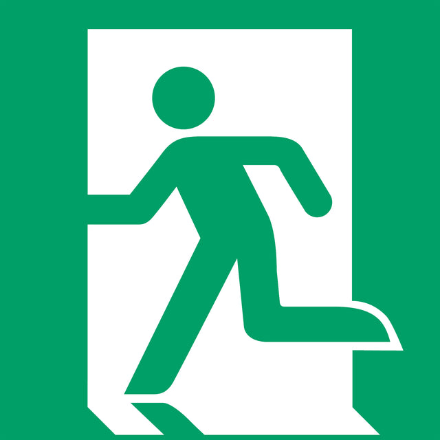 Djois - Icon emergency exit sign left 200x200mm green