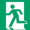 Djois - Icon emergency exit sign left 200x200mm green