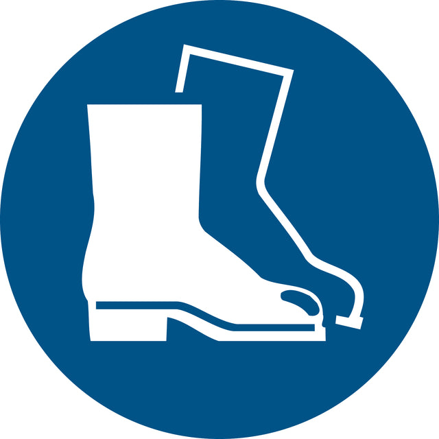 Djois - Panneau pictogramme Chaussures de sécurité obligatoires Ø200mm bleu