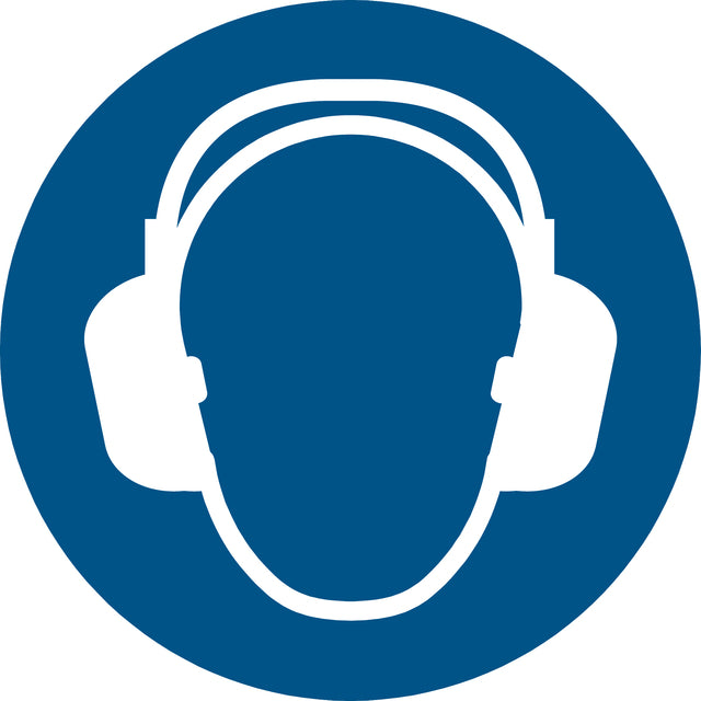 Djois - Symbolschild Gehörschutz erforderlich Ø200mm blau