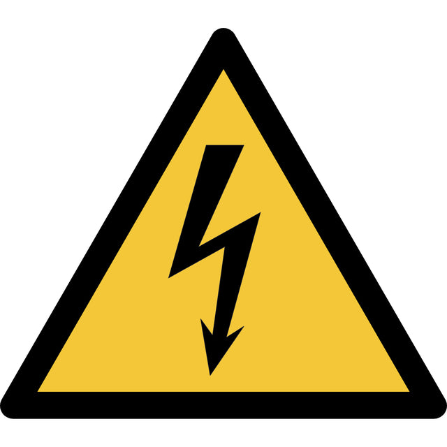 Djois - Icône panneau Attention : tension électrique 200x176mm jaune