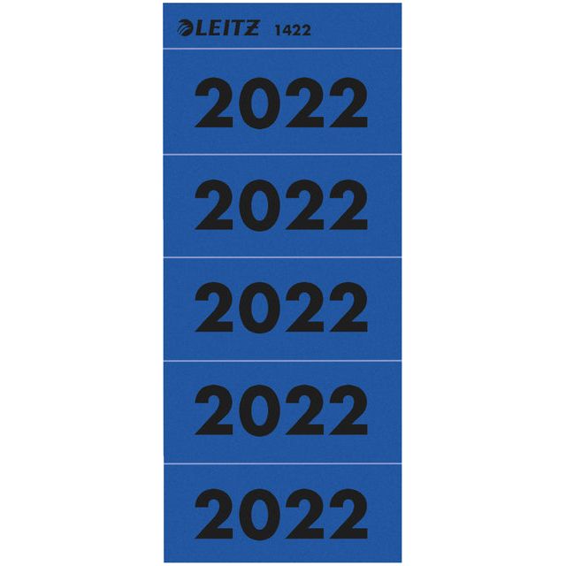 Leitz - Back Label Leitz Jahr 2022 80mm Blau | Ein 100 Stück | 50 Stück