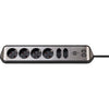 Brennenstuhl - Socket Brennenstuhl estilo 6 -fold Black | 1 pièce